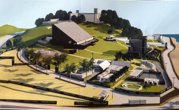 Plano del nuevo diseño del escenario principal de Marenostrum 2020