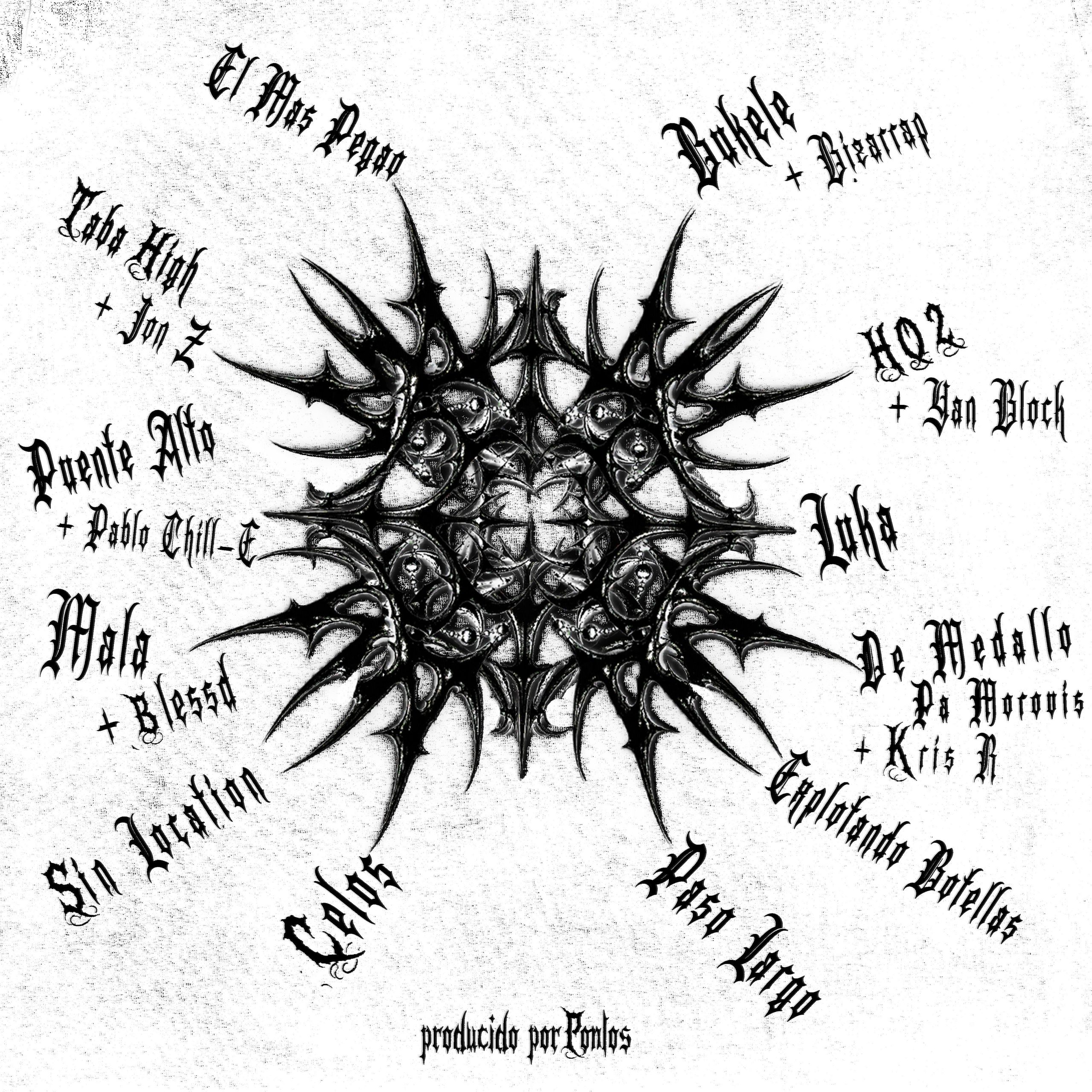 Tracklist de LA AMENAZA. Fuente: Instagram (@fantarosario)